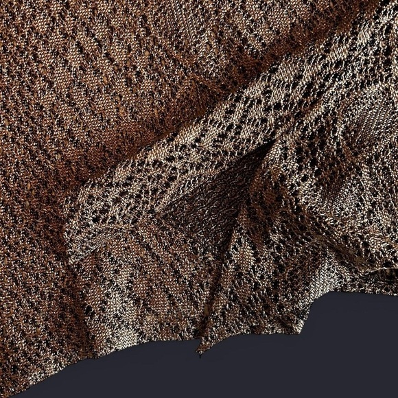 NWT -Vintage 90s SharAde Bronze Metallic Mesh Top | | Size 12 - Picture 8 of 8